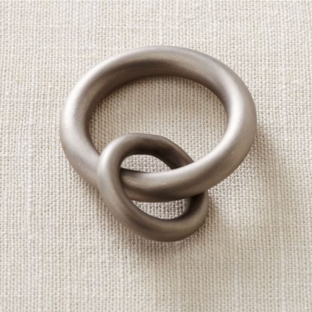 POTTERY Barn Small Round Rings Pewter New Set 10